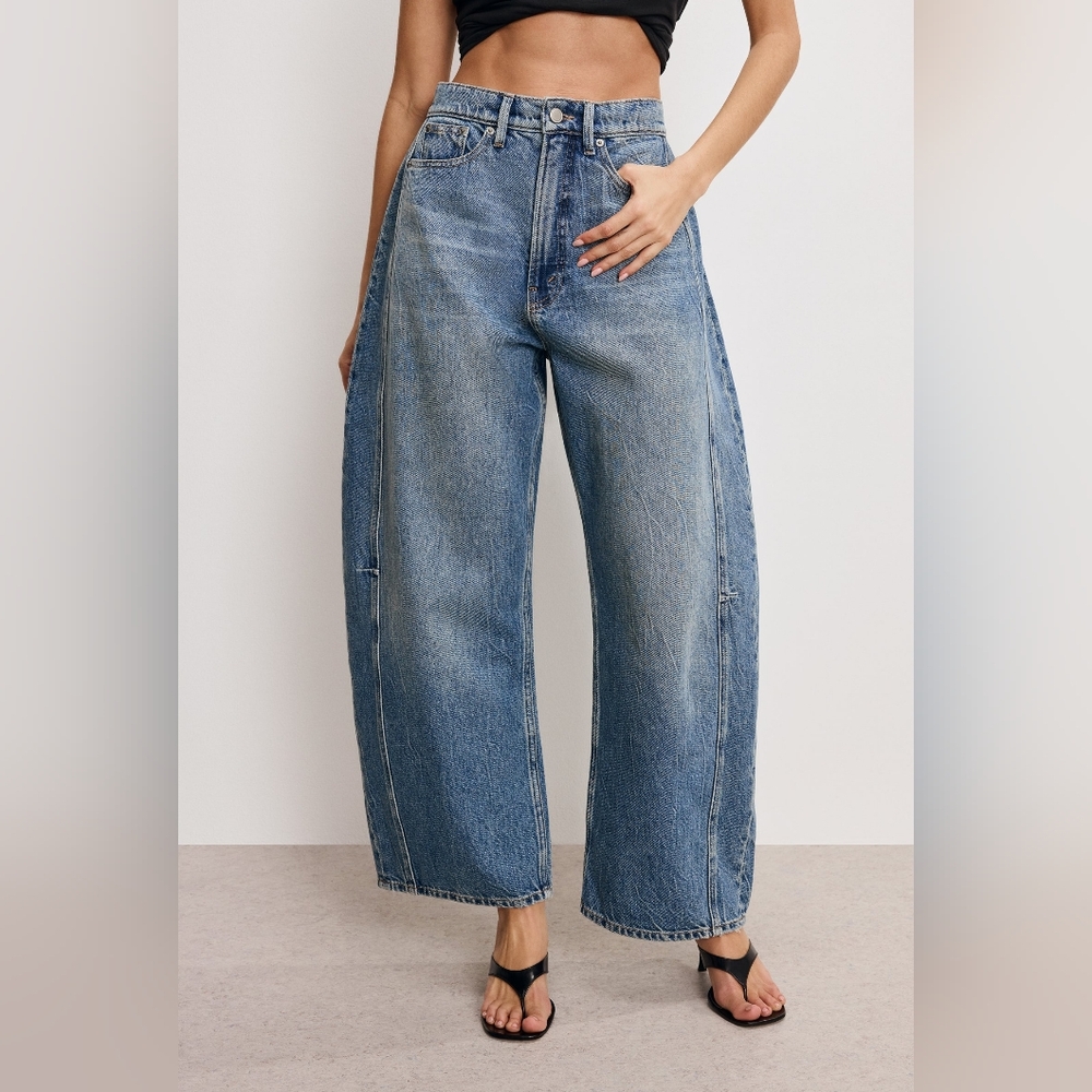NWT Good American Extreme Barrel Jeans - Picture 3 of 8